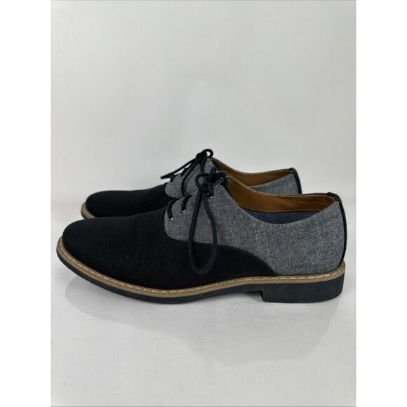 Aldo Black & Gray Casual Oxford Dress Shoes Size 9 - Picture 3 of 8